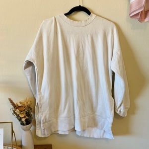 White Super Soft Aerie Crewneck Sweatshirt